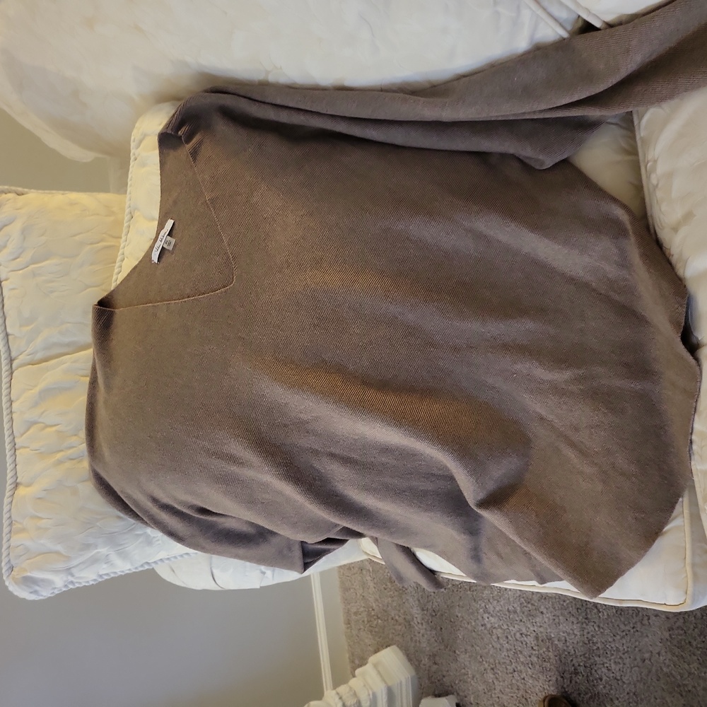 Dark tan v neck sweater